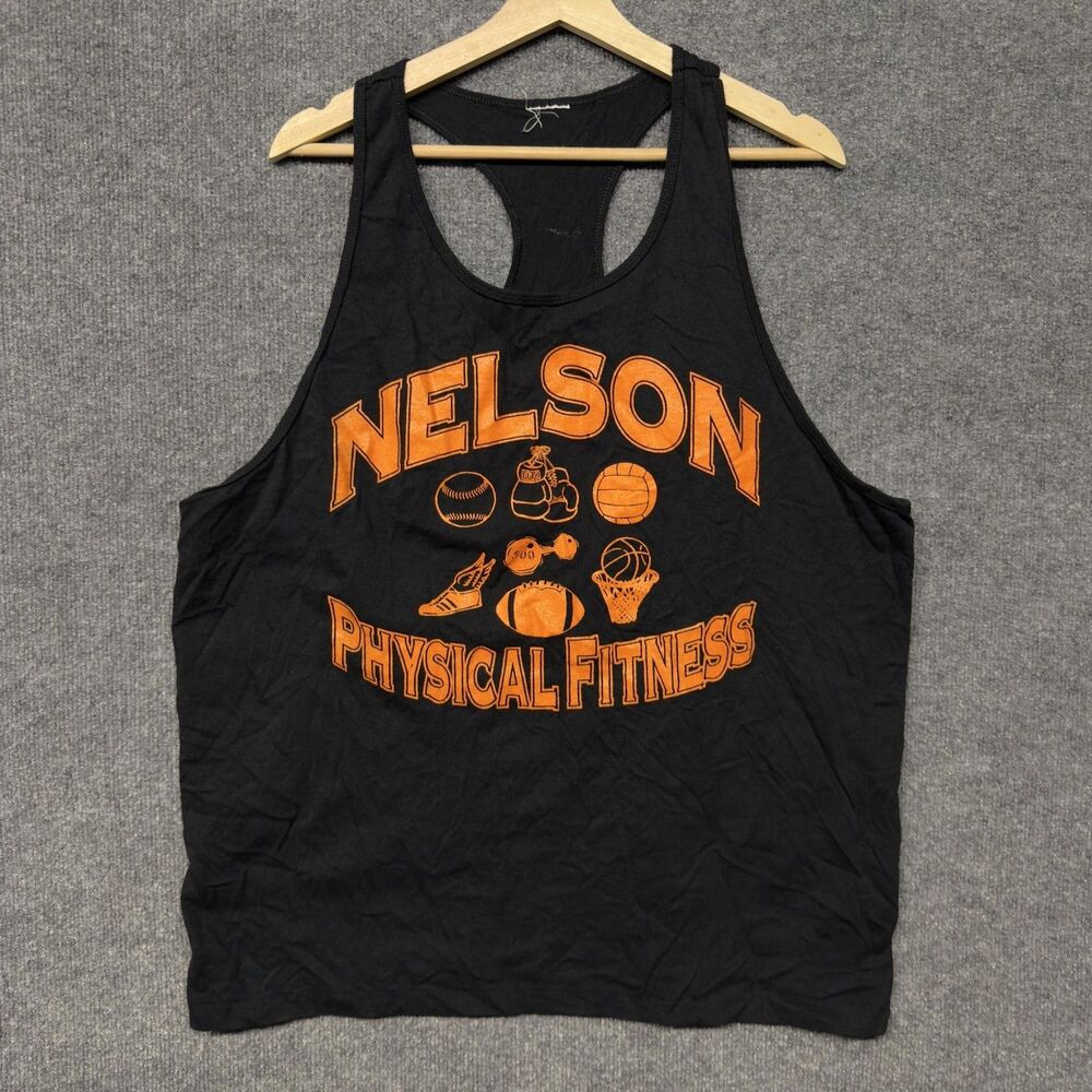 Vintage Nike Nelson Physical Fitness Tank XL Gym Training Muscle Single Stitch